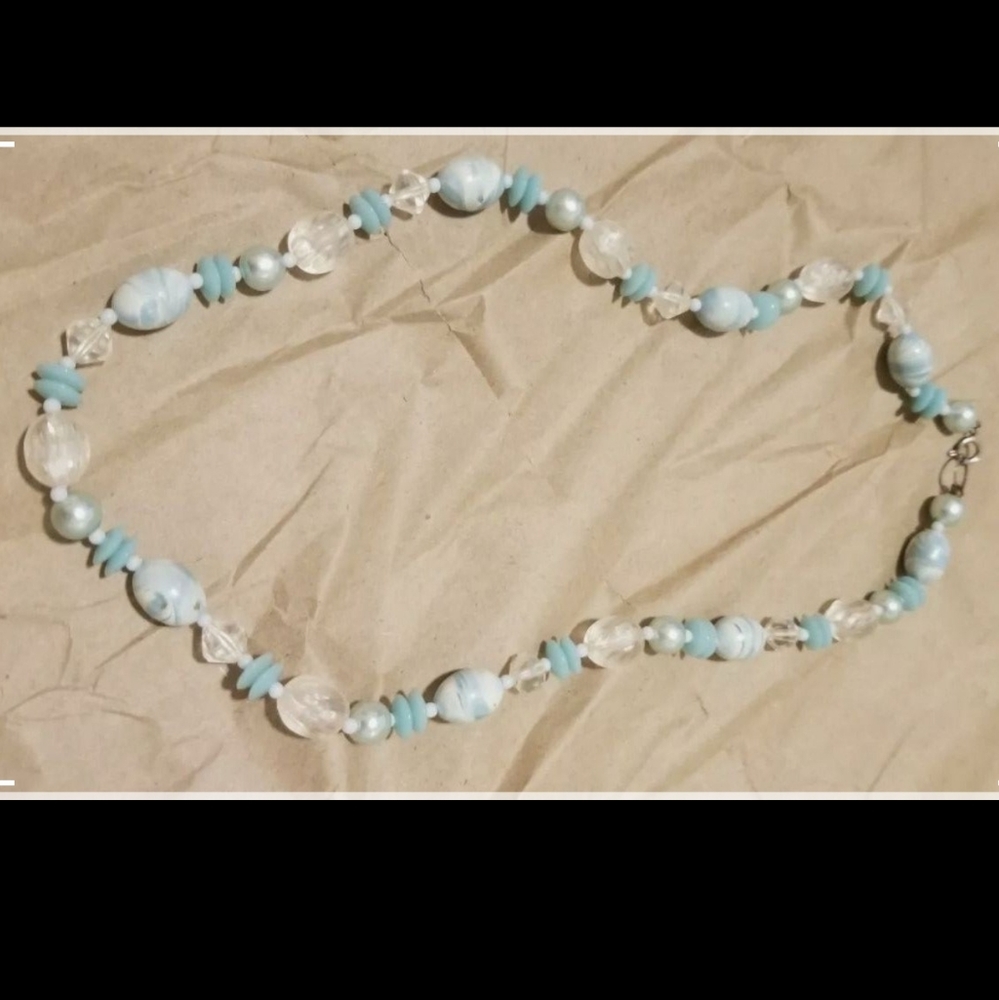 Blue Beaded Necklace
